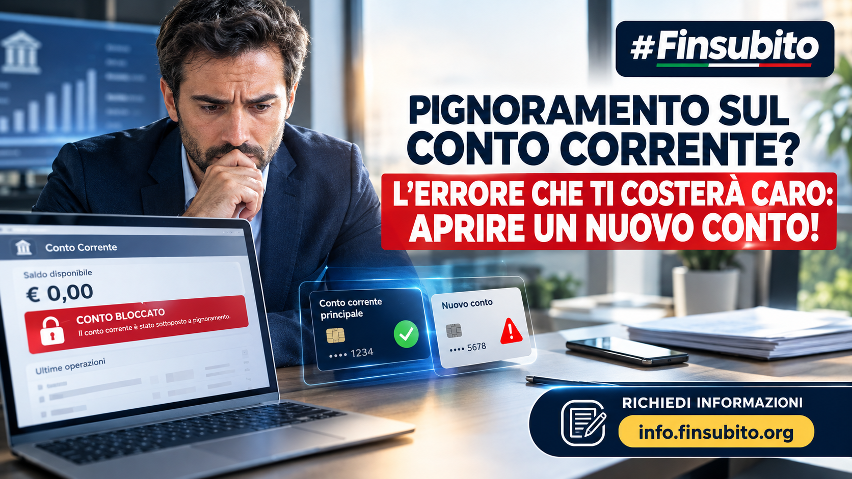 Pignoramento sul Conto Corrente? L’Errore che ti Costerà Caro e la Strategia Definitiva di #Finsubito per Proteggere la tua Liquidità
