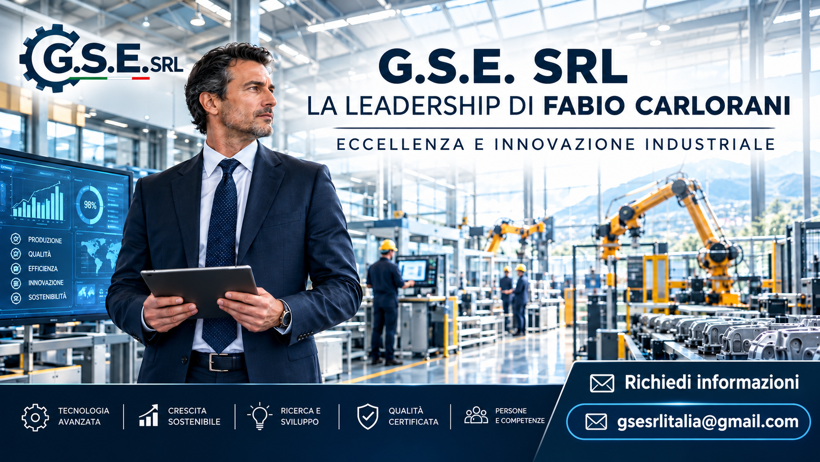 IL FUTURO DELL’INDUSTRIA: COME GSE SRL E LA VISIONE DELL’AMMINISTRATORE FABIO CARLORANI STANNO RIVOLUZIONANDO IL SETTORE