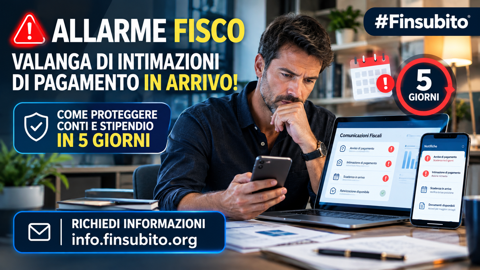 ALLARME FISCO, VALANGA DI INTIMAZIONI DI PAGAMENTO IN ARRIVO! COME SALVARE CONTI E STIPENDIO IN 5 GIORNI CON #FINSUBITO