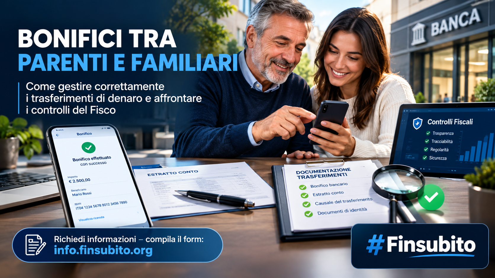 Bonifici tra Parenti e Familiari: Come Superare i Controlli del Fisco e Dormire Sogni Tranquilli con #Finsubito