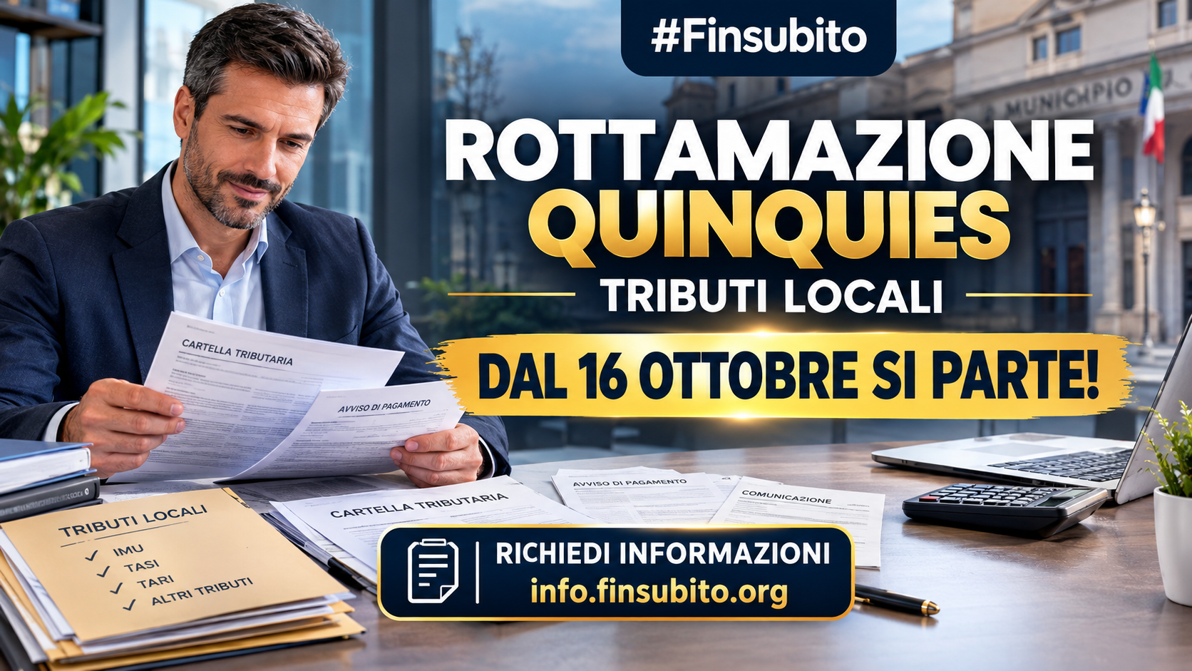 #Finsubito ROTTAMAZIONE QUINQUIES TRIBUTI LOCALI 2026
