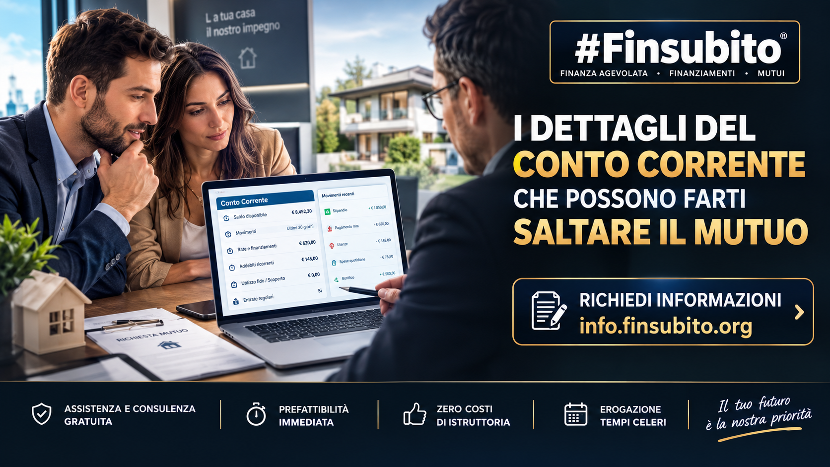 I Segreti del Conto Corrente: Come Evitare che la Banca Rifiuti il Tuo Mutuo o Finanziamento con #Finsubito