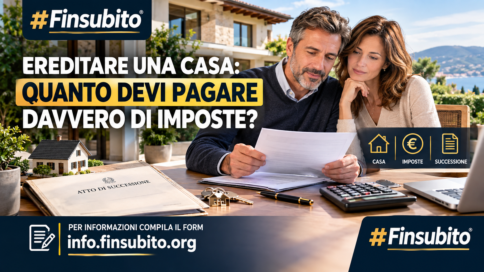 EREDITARE UNA CASA: QUANTO DEVI PAGARE DAVVERO DI IMPOSTE? LA GUIDA DEFINITIVA E COMPLETA OFFERTA DA #FINSUBITO